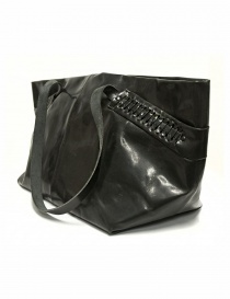 Delle Cose leather bag with lateral inserts