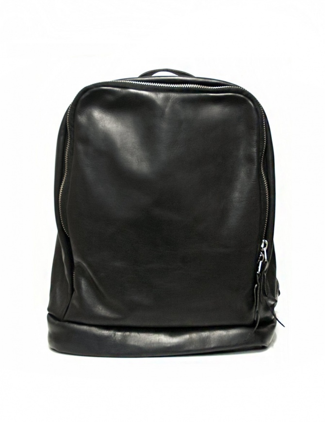 Delle Cose model 76 black leather backpack Z6 BABY CALF BLK