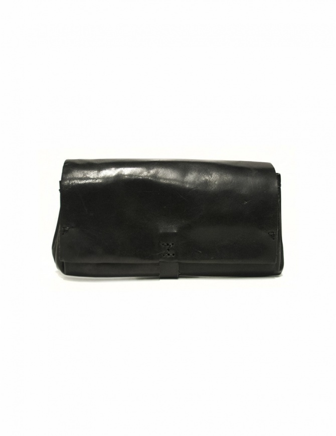 Delle Cose style 81 black leather wallet 81 HORSE POLISH ASFALTO wallets online shopping