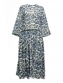 Abito lungo Sara Lanzi maculato bianco blu 01GCO04018P ANIMBLU