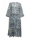 Sara Lanzi blue white speckled long dress buy online 01GCO04018P ANIMBLU