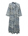 Sara Lanzi blue white speckled long dress shop online womens dresses