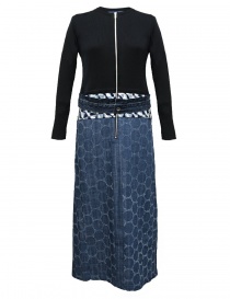 Hiromi Tsuyoshi blue denim and knit dress RS17-005-KNITDRESS-N order online