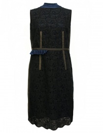 Kolor black blue brown embroidered dress 17SCL 001136 B