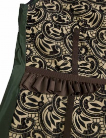Kolor brown green cream patterned dress price