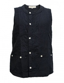 Gilet in lino Haversack colore navy 841722-59-VEST order online