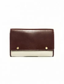 Beautiful People cream and brown leather wallet on discount sales online