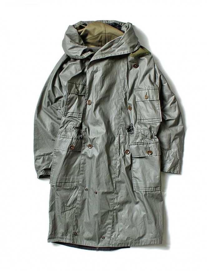 Kapital army twill oil green gray parka