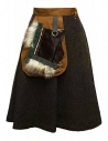 Kolor brown skirt buy online 17WPL-S01106 A-KHAKI-BROWN