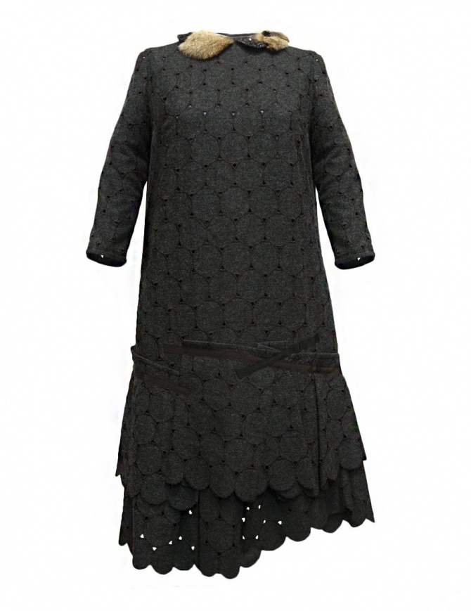 Abito Kolor in lana grigio traforato 17WCL-O02145 GRAY abiti donna online shopping