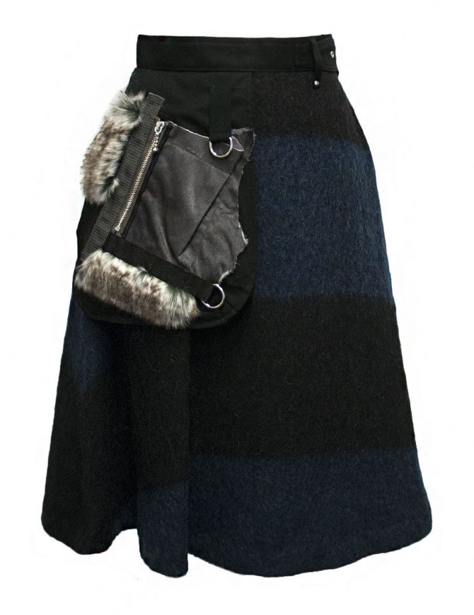 Kolor blue black skirt 17WPL-S01106 B-BLUE-BLK