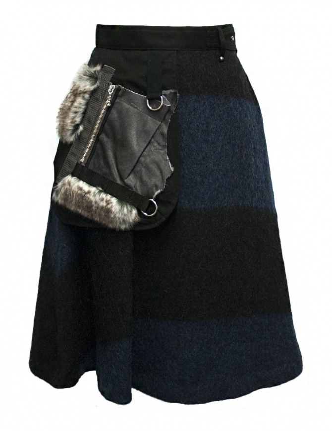 Kolor blue black skirt 17WPL-S01106 B-BLUE-BLK womens skirts online shopping