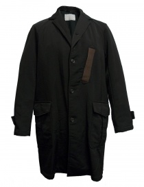 Cappotto Kolor colore nero tasca marrone scontati online