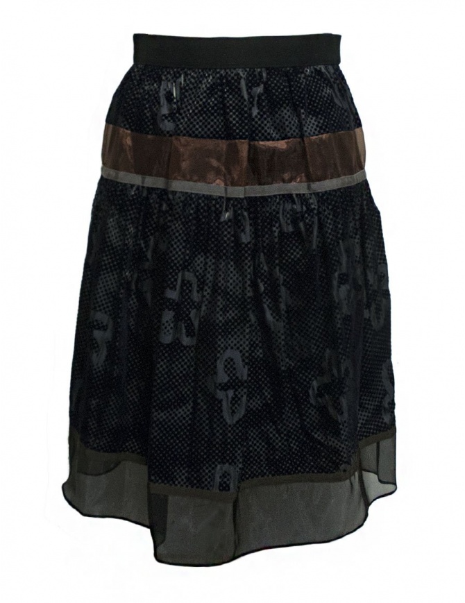 Kolor blue grey skirt 17WPL-S05135 B-BLUE-GRAY womens skirts online shopping