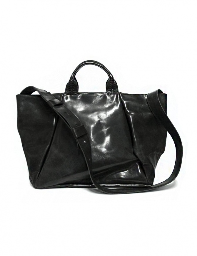 Borsa Delle Cose modello 752 in pelle nero asfalto 752 HORSE POLISH ASFALTO borse online shopping