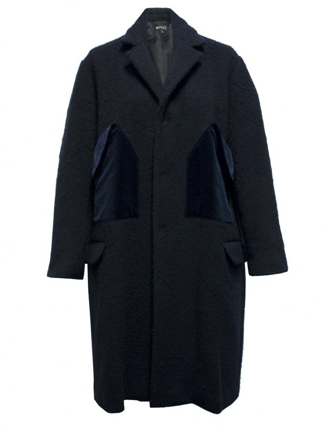 Miyao wool blue coat MN-C-02 COAT NAVY womens coats online shopping