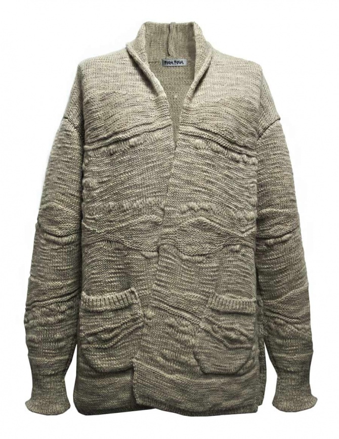 Cardigan Fuga Fuga in lana colore beige FAGA 127 31 maglieria donna online shopping