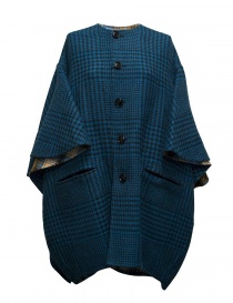 Beautiful People checked peacock blue coat 1735103007-PEACOCK-COAT