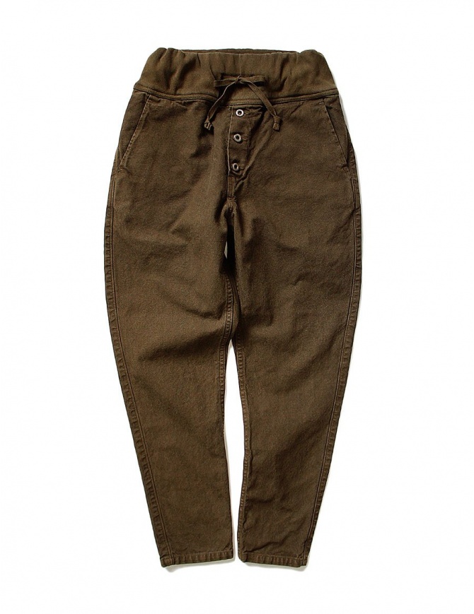 Kapital brown trousers with elastic band K1709LP800 BROWN PANTS womens trousers online shopping