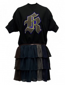 Kolor black fleece dress with K embrodery 18SPL-O04222 BLACK order online
