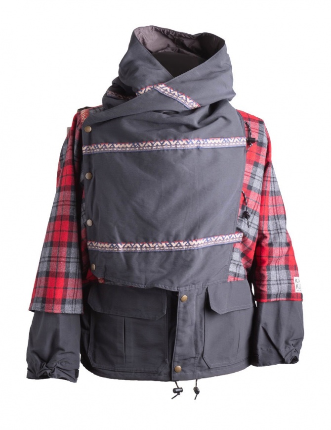 Giacca Kapital Kamakura Nera e Rossa K1711LJ216 RED PARKA cappotti uomo online shopping