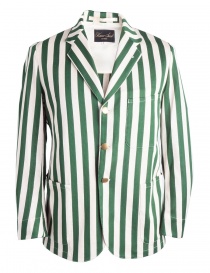 White and green striped Haversack jacket on discount sales online