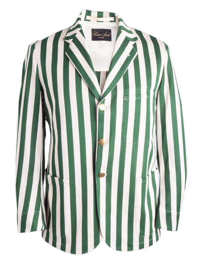 White and green striped Haversack jacket 871806/43 JACKET mens suit jackets online shopping