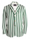 Giacca Haversack a strisce bianche e verdi acquista online 871806/43 JACKET