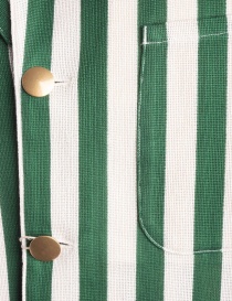 White and green striped Haversack jacket price