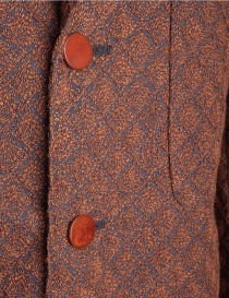 Brown Haversack Jacket with embossed diamond pattern mens suit jackets buy online