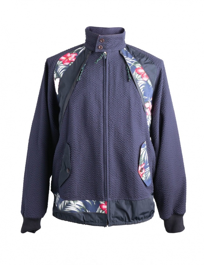 Flower Patterned Kolor Jacket 18SCM-G02102 NAVY mens jackets online shopping