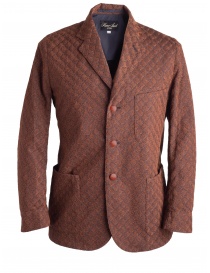 Brown Haversack Jacket with embossed diamond pattern 871808/34 JACKET order online
