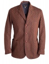 Brown Haversack Jacket with embossed diamond pattern buy online 871808/34 JACKET