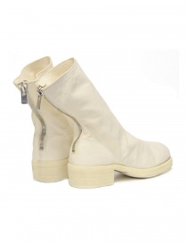 White leather Guidi 788Z ankle boots