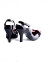 Vivienne Westwood Lady Dragon Shoes in Black Shiny PVC with Red Heart