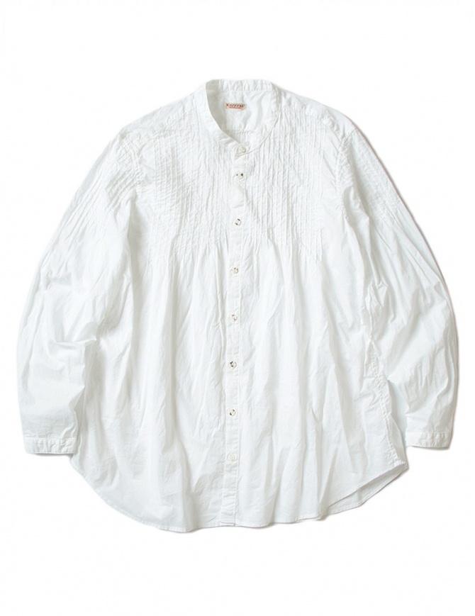 Camicia bianca Kapital plissé con increspature K1704LS133 SHIRT WHT camicie donna online shopping