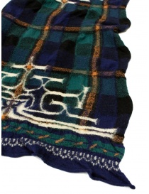 Kapital navy tartan scarf