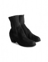 Guidi SB96D kangaroo reverse leather ankle boots buy online SB96D KANGAROO REVERSE BLKT