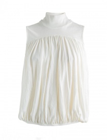 Womens shirts online: Kapital white blouse with high neck