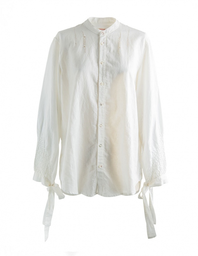 Camicia bianca Kapital con nastri K1708LS029 WHITE SHIRT camicie donna online shopping