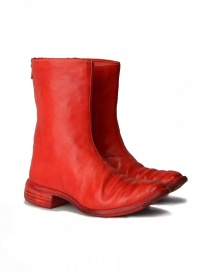 Red leather boots with spiral zip AM/2601L SBUC-PTC/13