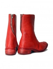Red leather boots with spiral zip price