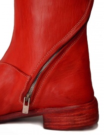 Red leather boots with spiral zip mens shoes buy online