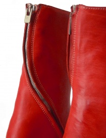 Red leather boots with spiral zip mens shoes price