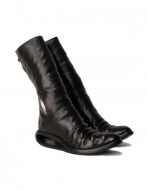 Black leather boots with metal insert AF/0907P CORS-PTC/010