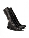 Black leather boots with metal insert buy online AF/0907P CORS-PTC/010