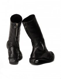 Black leather boots with metal insert price