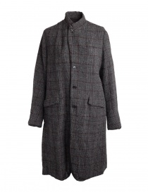 Pas De Calais grey coat for woman with rear slit 13 80 9544 CHARCOAL order online