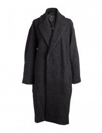 Pas de Calais black coat for woman with grey shades 13 80 9550 BLACK order online