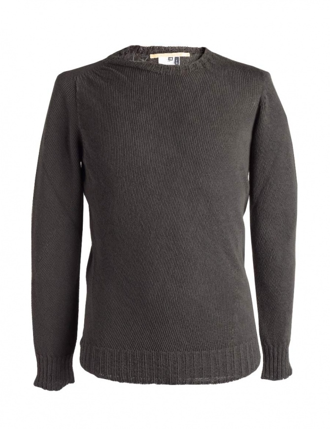 Carol Christian Poell crew-neck sweater in dark green KM/2629-IN PENTASIR/11 men s knitwear online shopping